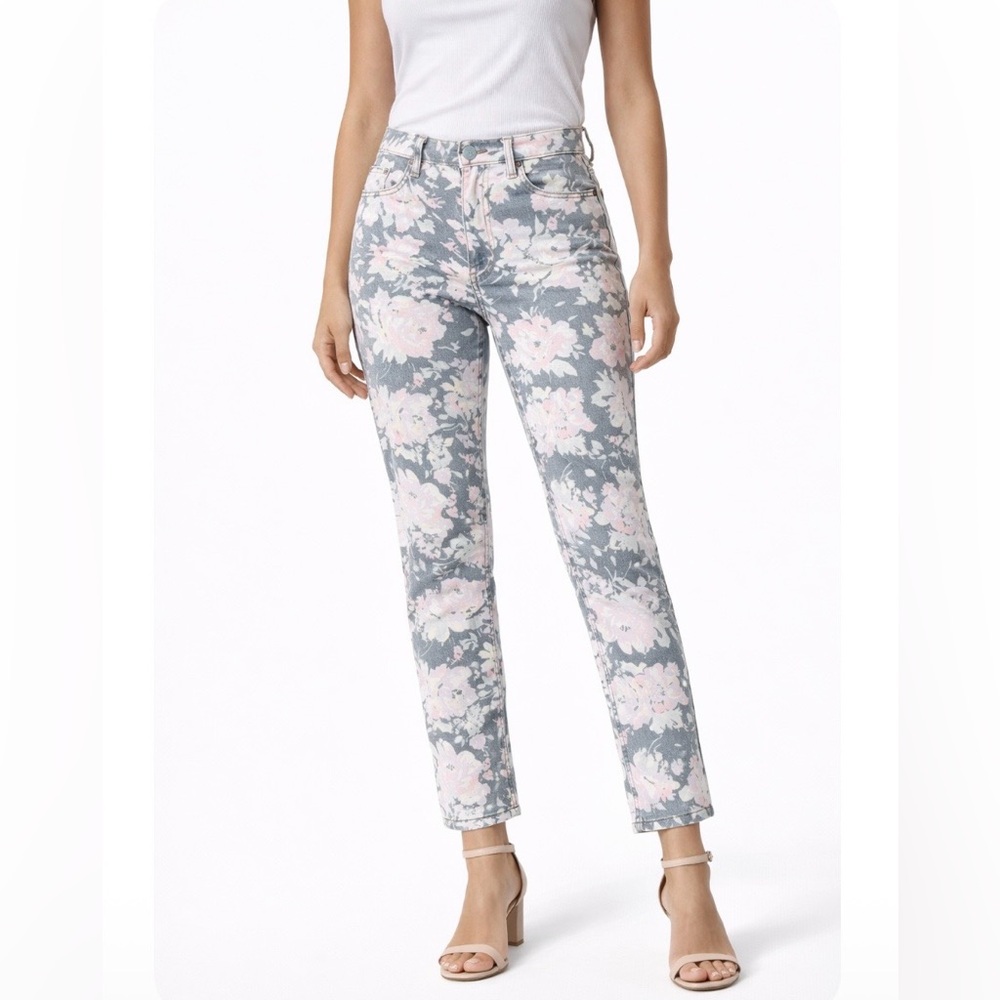 BDG Floral Printed Straight Leg Mom Jeans.